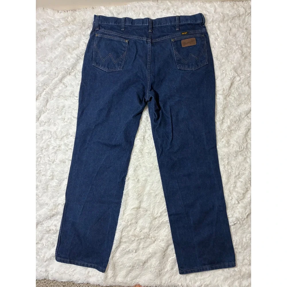 Wrangler 36MWZ Slim Fit Cowboy Cut Jeans Mens 40x32 Dark Wash Indigo Denim